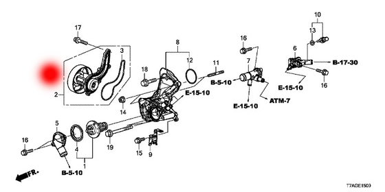 19200-5R0-003 192005R0003 Car Engine Water Pump For HONDA BR-VIⅡ(DG3)1.5 I-VTEC