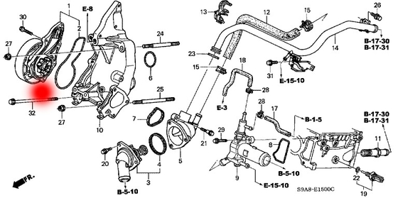 19200-PNA-003 19200-PNL-E01 Water Pump For HONDA ACCORD VII TOURER